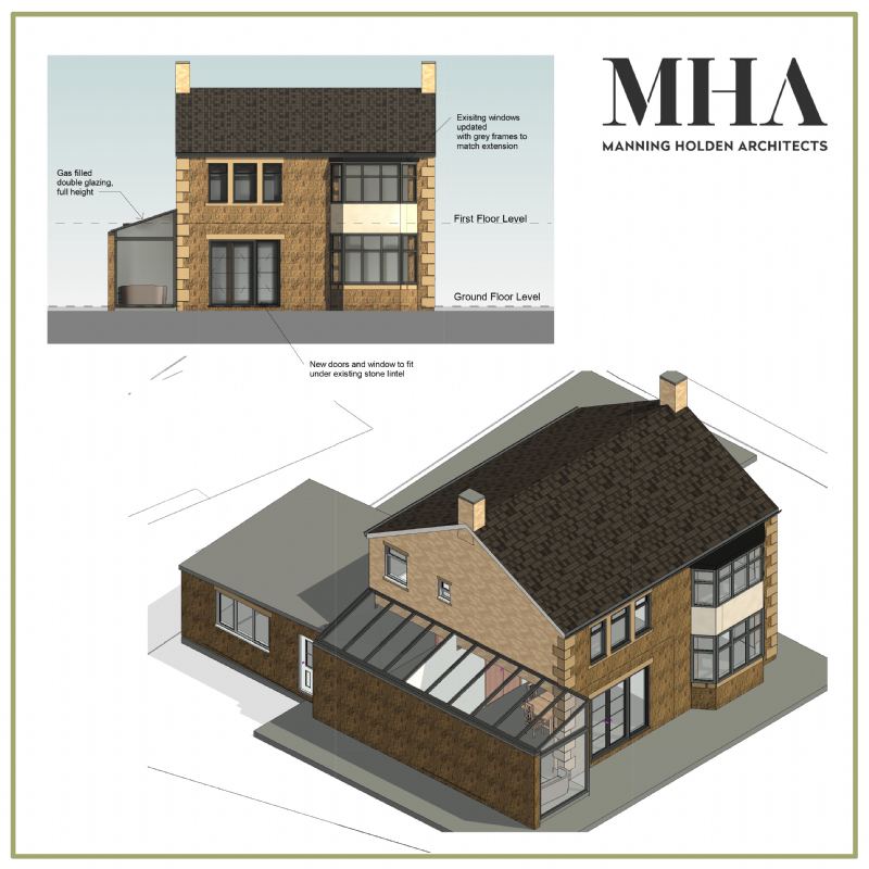 Planning permission granted for glazed side extension to Darley Dale Home