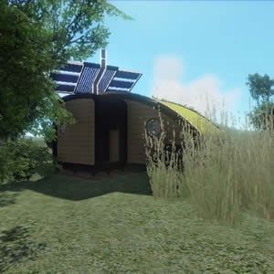 View Self Sufficient Eco Cabin - Sedum roof and pv panels
