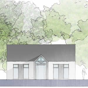 View New Build Bungalow - Proposed elevation sketch