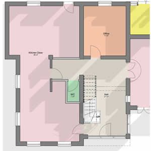 View Home Reconfiguration - Proposed first floor plan